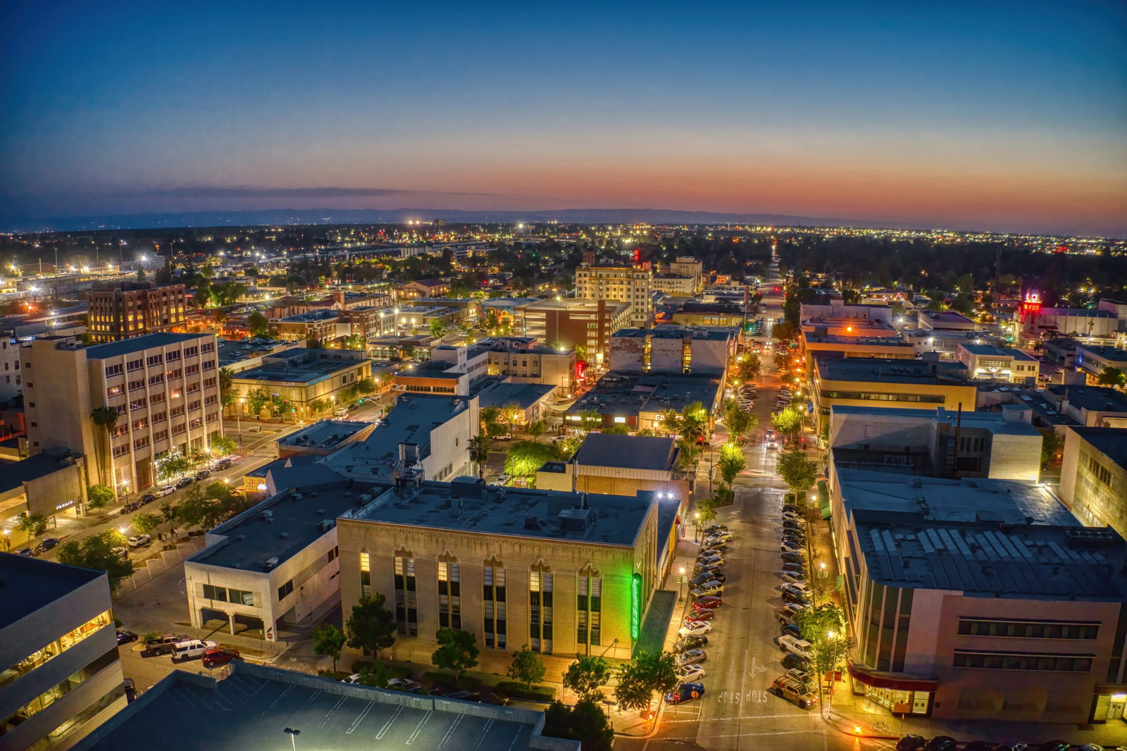 Aerial,View,Of,Downtown,Bakersfield,,California,Skyline
